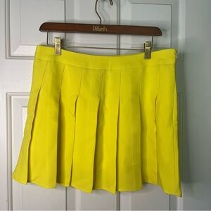 NWOT Womens Yellow Pleated Skirt With Brief Game Day Pickle Ball Tennis Size XL